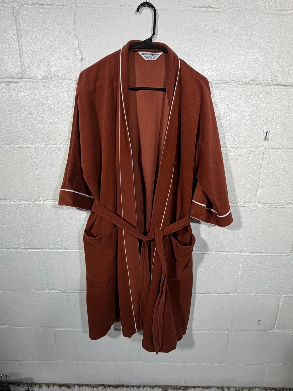 Maison Margiela Rust Brown Contrast-Piped Robe